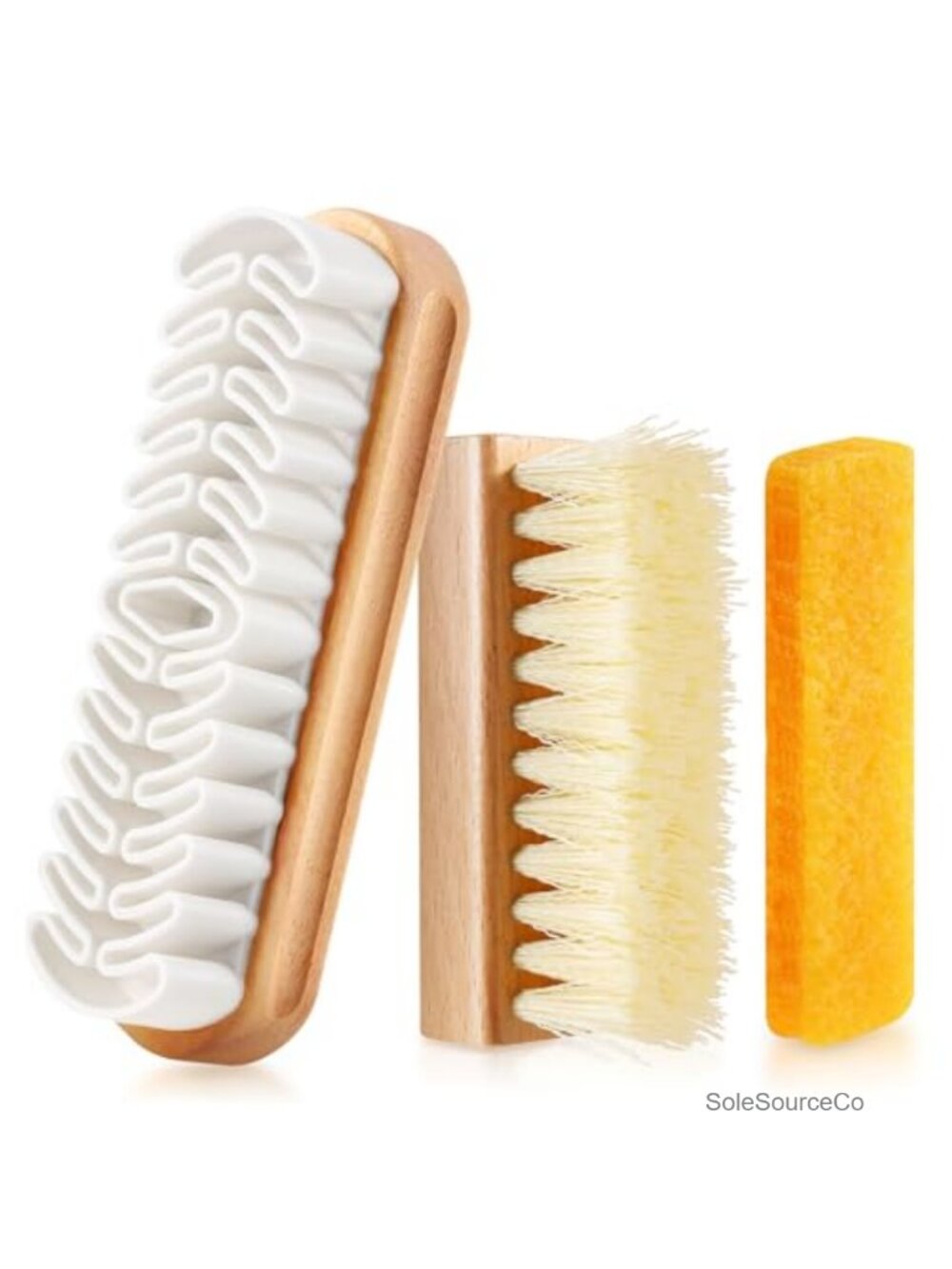 3Pc Suede Nubuck Cleaning Brush Set Crepe Eraser Microfiber Cloth Shoe Care
